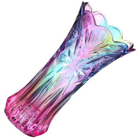 CORHAD Jarrón Decorativo De Cristal Chic para Escritorio Contenedor De Flores y Plantas Diseño Simple y Moderno Material Duradero y Seguro para Decoración De Hogar y Regalos