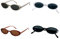 YFPOPONE 4 Stück Sonnenbrille Oval, 90er Sonnenbrille Mit Uv400-schutz, 4 Arten Von Vintage Sonnenbrille, Coole Sonnenbrille Damen Klein Für Reisen, Sonnenbrillen Set Für Autofahren