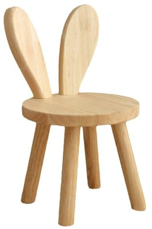 Inscrip Kinderstuhl Holz, Kinder Stuhl mit Rückenlehne, Ottomane für Kinder, Schuhwechselhocker, Kleiner Fußhocker, Kinderstuhl für Kindergarten, Wohnzimmer, Kinderzimmer, 45x26cm (A)