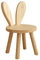 Inscrip Kinderstuhl Holz, Kinder Stuhl mit Hasenohren Rückenlehne, Ottomane für Kinder, Schuhwechselhocker, Kleiner Fußhocker, Kinderstuhl für Kindergarten, Wohnzimmer, Kinderzimmer (Hasenohren)