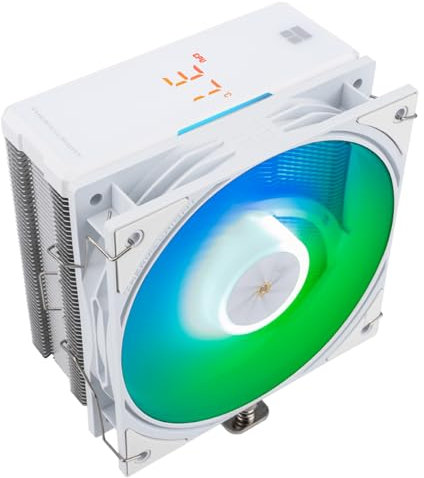 Thermalright Assassin X 120R - Raffreddatore ad aria digitale ARGB White CPU, velocità 2000 giri/min, 12 cm, silenzioso, per CPU AM4/AM5, Intel LGA1700/1851/115X/1200, raffreddamento PC