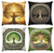 SXQCKJ Kissenbezüge Aus Der Nordischen Mythologie, Wikinger, 4er-Set, Odin, Rabe, Lebensbaum, Outdoor-Kissenbezüge, Deko für Sofa(Style2,50 * 50cm)