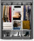 DWELLTON Canvas Wardrobe, 175 x 130 x 45 cm, Bedroom Furniture Cupboard, Clothes Storage Organiser, Canvas Wardrobe for Bedroom, Wardrobe Storage Organiser (Grey)