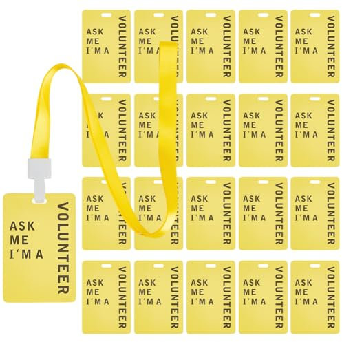 OLYCRAFT 20 Set Freiwilligen Schlüsselbänder Mit PVC Passkarten Freiwilligen Ausweise ID Breakaway Schlüsselband PVC Freiwilligen Ausweise Schlüsselbänder Polyester Ausweishalter Schlüsselbänder