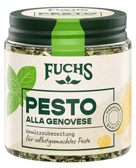 Fuchs Gewürze - Pesto alla Genovese Gewürzzubereitung | Für selbstgemachtes Pesto Genovese | Pesto Gewürzzubereitung in Premium-Qualität | 25 g im wiederverschließbaren Gewürzglas