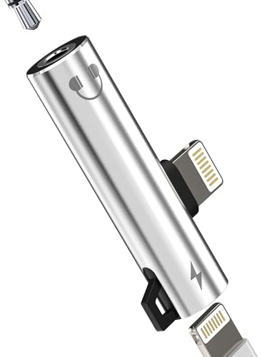 Lightning-auf-3,5-mm-Klinkenadapter für Kopfhörer (2-in-1) – für iPhone 14, 13 Pro, Audio, Ladegerät, für Apple, AUX-Kabel, Anschluss, Zubehör, doppelter Klinkenstecker, Lightning-Konverter für iPad