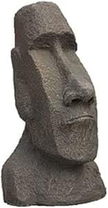 Moai, Osterinsel Steinfigur für Garten, Osterinsel-Statue, Frostfest, Witterungsbeständig, Steinguss, JA-017