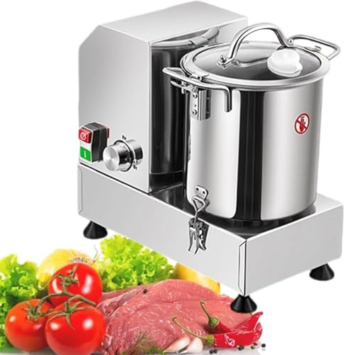 Commercial Food Processor Heavy Duty Electric Vegetable Chopper, Stainless Steel Multifunctional Meat Grinder, Food Chopper Machine for Potato, Onion, Ginger, Cabbage