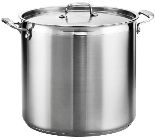 Tramontina Gourmet - Olla extragrande de acero inoxidable de 24 cuartos de galón con tapa