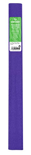 Canson Papel crepé estándar, Crepe, 30gsm, Rollo, 0,5x2,5m, Violeta
