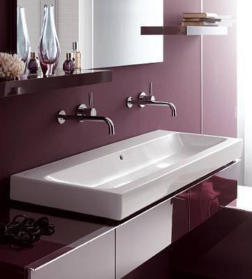 Keramag iCon - Lavabo, larghezza 120 cm Bianco KeraTect; senza foro