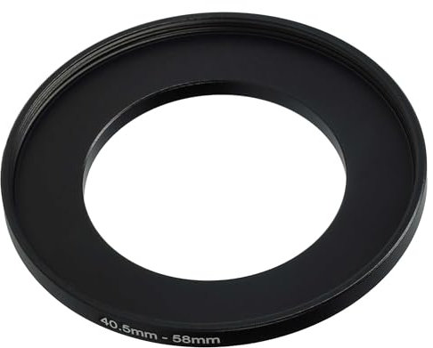 vhbw Step-Up-Ring Adapter von 40,5 mm auf 58 mm für Kamera Objektiv - Filteradapter, Metall, Schwarz