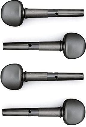Wittner 271131L04, Set mit 4 Viola Feinstimmwirbeln, Ø 9,2/1:30, schwarz, 4er Pack, Made in Germany
