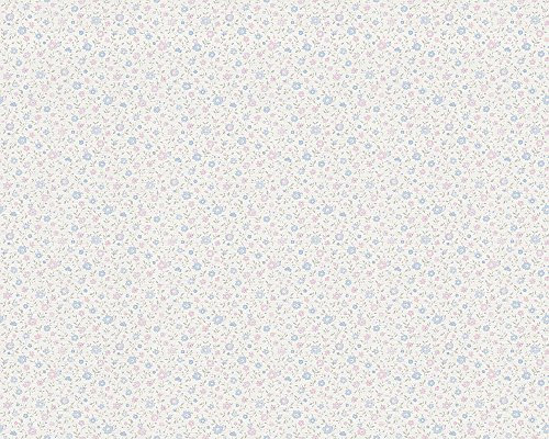 A.S. Création Papier peint Liberté bleu rose blanc 10,05 m x 0,53 m 305252