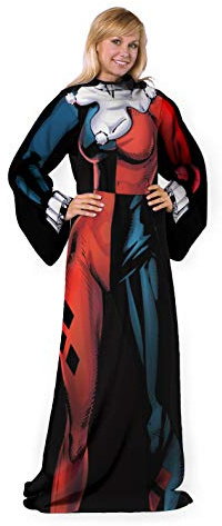 Northwest DC Comics Harley-Quinn-Überwurfdecke mit Ärmeln, für Erwachsene, 121,9 x 180,9 cm
