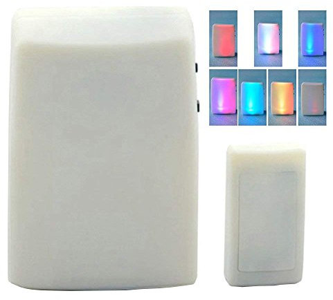 GutReise 7 Color Changeable Light Flash 16 Songs 3 Modes Music Wireless Doorbell Door Chime Kit for House