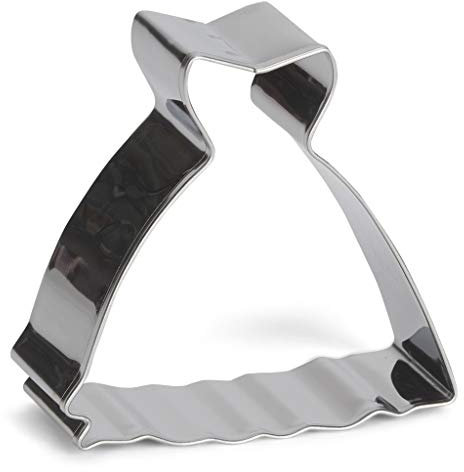 Patisse Ausstechform Hochzeitskleid Edelsstahl 6 cm, Edelstahl, Silber, 6 x 6 x 6 cm