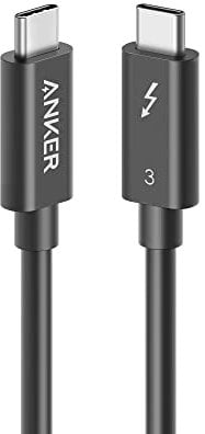 Anker Thunderbolt 3 Kabel 50cm,USB C auf USB C,unterstützt 100W superschnelles Laden und rapide Datenübertragung,für iPhone 16/15 Serie, MacBook Pro/Air, iPad Pro/Air, Pixel, Huawei, Matebook usw.