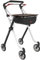 Rehasense Rollator Indoor Rollator Pixel, Schwarz/Weiß, Aluminium, Gesamtgewicht nur 5,2 kg, Erwachsener