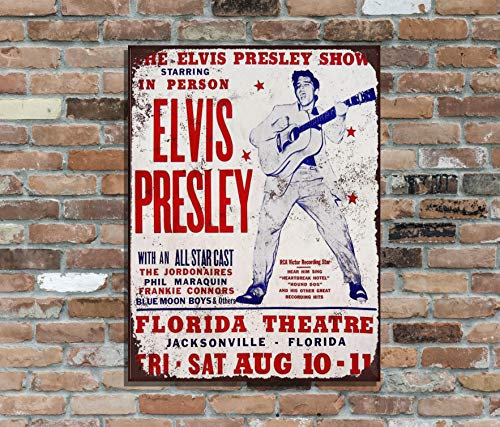 Elvis Presley Retro-Werbeposter aus Metall, 25,4 x 20,3 cm