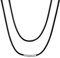 ChainsHouse Männer Halskette 3mm Lederband Kette mit Verschluss Herren Leder Lederband Schwarz Halskette 46cm Geflochtene Lederkette Schwarz Herren Kunstlederband Halsband Schmuck für Valentinstag