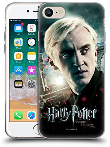 Head Case Designs Offizielle Harry Potter Draco Malfoy Deathly Hallows VIII Gelhülle [Militärischer Schutzgrad] Kompatibel Mit Apple iPhone 7/8 / SE 2020 & 2022 Und Kompatibel Mit MagSafe