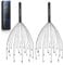 NICEMOVIC 2 Pack Head Scalp Massager, Stocking Fillers Stress Relief Relax Gifts for Women Men Adults, 20 Fingers Scalp Head Scratcher for Hair Stimulation Body Relaxing (Black & Black)