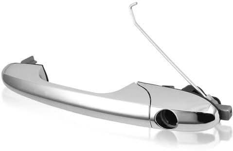 eSynic Original Chrome Right Handle Fits for Fiat 500 Chrome Offside Right Drivers Side Outer Door Handle Fiat 500 Driver Door Handle Side OEM:735592012