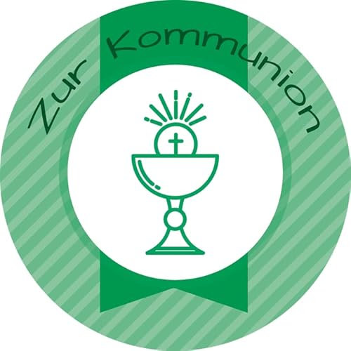 Tortenaufleger Kommunion6 grün / 20 cm Ø