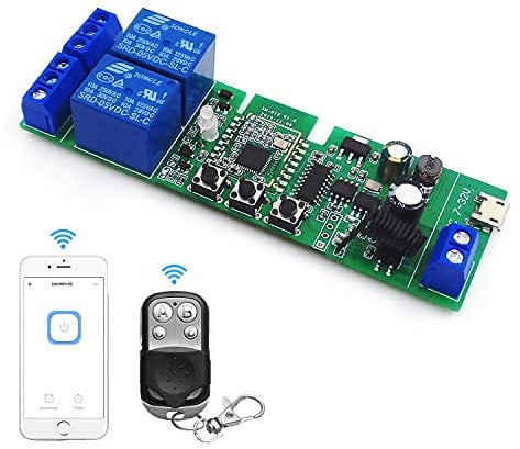 Interruttore Relè ZigBee 2 Canali 5-12v, Modulo Relè Wifi, Funziona con Alexa/google Assistant, Compatibile con Ewelink/TUYA Smart Life APP, deve essere utilizzato insieme al gateway/integratore