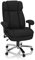hjh OFFICE Bürostuhl gepolstert Builder XXL I Stoff Chefsessel bis 180kg belastbar, hohe Rückenlehne, Schwarz 691013