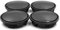 Rhinotuning Lot de 4 cache-moyeux de 65 mm de diamètre intérieur de 55 mm pour couvercle de moyeu - Surface noire