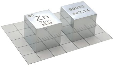 嘉信誉 Zink (Zn) Dichtewürfel, Laborqualität, präzise über 99,9 % hochrein, verwendet für Laborexperimentsmaterialien, persönliche Hobbys und Sammlungen (Größe: 10 mm, Farbe: poliert)