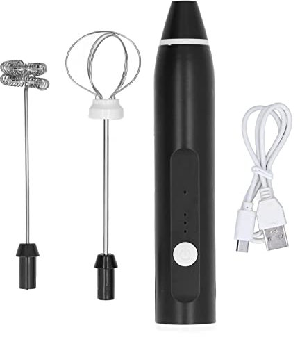 Hand Blender, Cordless Electric Milk Frothers Automatic Cream Blender with 2 Eggbeater Heads(A)