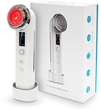 QUIRUMED - Aparato Multifunción Radiofrecuencia | Rejuvenecimiento Facial | Masajeador Facial | Peeling y Limpieza Profunda | Antiarrugas | 4 Modos, 5 Niveles Intensidad