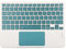 Teclado inalámbrico, Touchpad Incorporado Ratón Acero Inoxidable Ultra Compacto Teclas Completas Dispositivo portátil Universal retroiluminado para PC Conectado TV Laptop Tablet(Verde Oscuro)