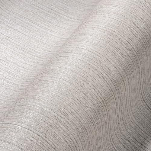 A.S. Création Strukturtapete Grau Silber THE BOS 388195 Vliestapete Uni 10,05 m x 0,53 m Made in Germany