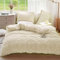 KEAYOO Plüsch Bettwäsche 155x220cm Kuschelbettwäsche mit Flauschig Teddy Fleece Extra Warm für Winter Kissenbezug 80x80cm (Beige, 155x220)