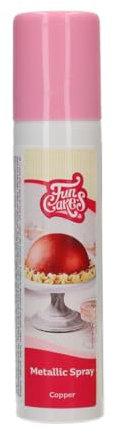 FunCakes Metallic-Spray Kupfer: Lebensmittelfarbe Spray, Sprühen Sie ganz einfach eine metallische Schicht auf Torten, perfekt für die Tortendekoration 100 ml