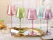 Physkoa Juego de copas de vino de colores de 6 a 16 onzas, copas de vino coloridas de cristal soplado a mano con tallo largo, copa de vino multicolor para amantes del vino, boda, cumpleaños, día de