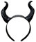 keland Halloween Kostüm Gothic Maleficent Hörner Haarreif Kopfschmuck Cosplay(W-Schwarz)