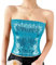 Naimo Damen Glitzer Pailletten Crop Top Ärmellos Schulterfreies Top Sexy Trägerlos Tube Top Bandeau Bustier Rave Oberteil