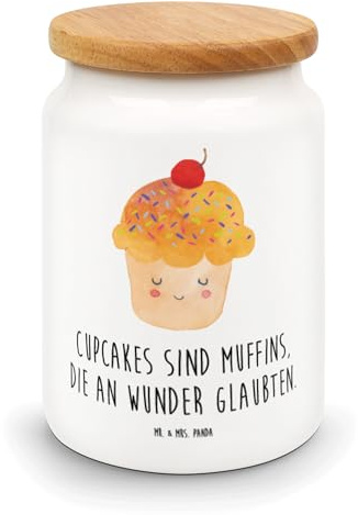 Mr. & Mrs. Panda Kaffeedose Cupcake - Geschenk, Wunder, Dose, Motivation Sprüche, Cupcakes, Teedose, Keksdose, Küche Deko, behälter, Lustige, Spruch, Muffin, Vorratsbehälter