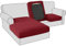 Sofa Sitzkissenbezug, Samt Stretch Bezug für Sofa Sitzkissen, Elastische Couchüberzüge, Sofasitzbezug Schonbezug Ersatz für einzelne Kissen (Großer 1-Sitzer,Weinrot)