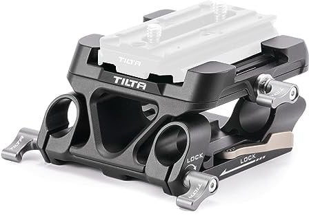 Tilta 15mm LWS Arca Manfrotto Dual Baseplate Compatible with Tilta Standard Dovetails with Snap-in Design – Black TA-DBP-B