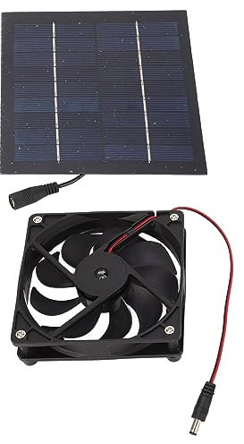 Kit de Ventilador con Energía Solar de 50 W, Ventilación de Refrigeración de Montaje en Pared, Ventilador de Escape Solar para Cobertizos de Invernadero Escape de Ventana de