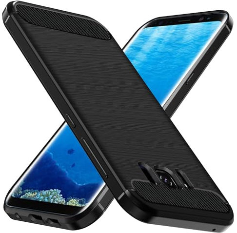 ivoler Silikon Hülle für Samsung Galaxy S8+ / S8 Plus, [Militärischer Schutz] Stoßfest Handyhülle, Dünne Weiche Flexible TPU Kratzfest Schutzhülle Anti-Fingerabdruck Case Cover, Schwarz
