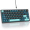 SOLIDEE Tastiera Meccanica Sostituibile a Caldo cablata al 75%,retroilluminazione RGB,Gasket TKL a 82 tasti,tastiera compatta NKRO con manopola di controllo del volume(82 Monstor(B))