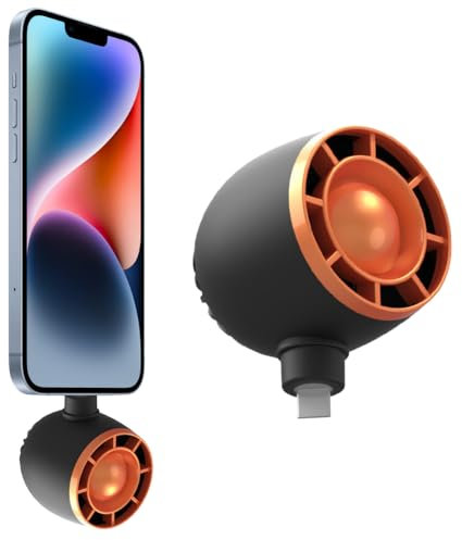 Orapink Portable mini fan, mobile phone fan, directly connected to mobile phone, no charging required, compatible with iPhone/Android models and other devices (Type C)