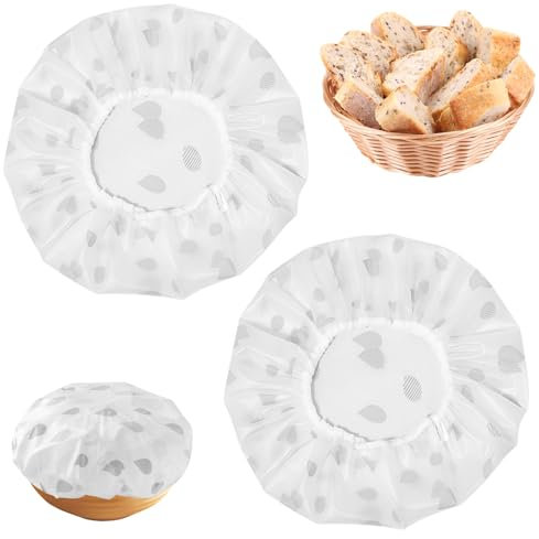 2 cubiertas para cuencos, cubierta a prueba de pan, cubiertas reutilizables para cuencos para fermentar pan, cubiertas elásticas ajustables para cuencos Funda de tela para fermentación del pan